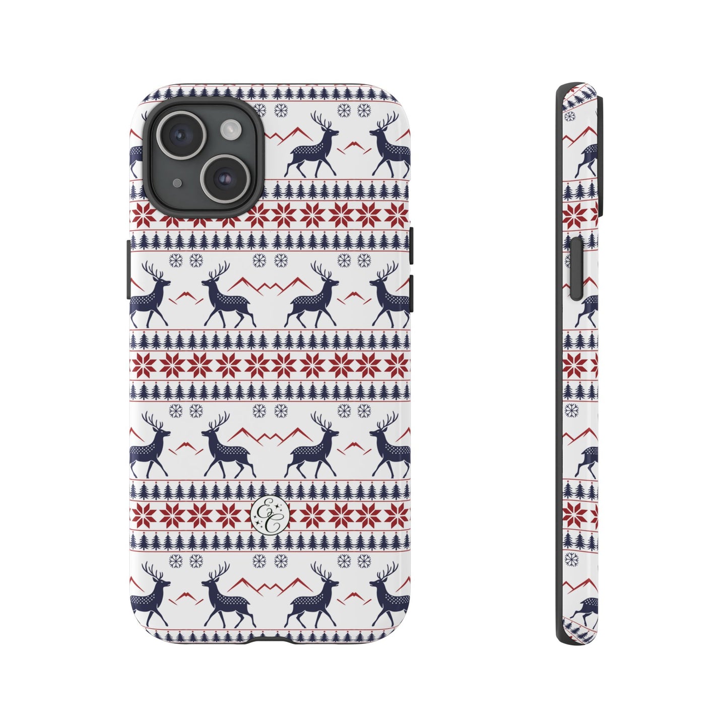 Christmas Reindeer Pattern Tough Phone Case