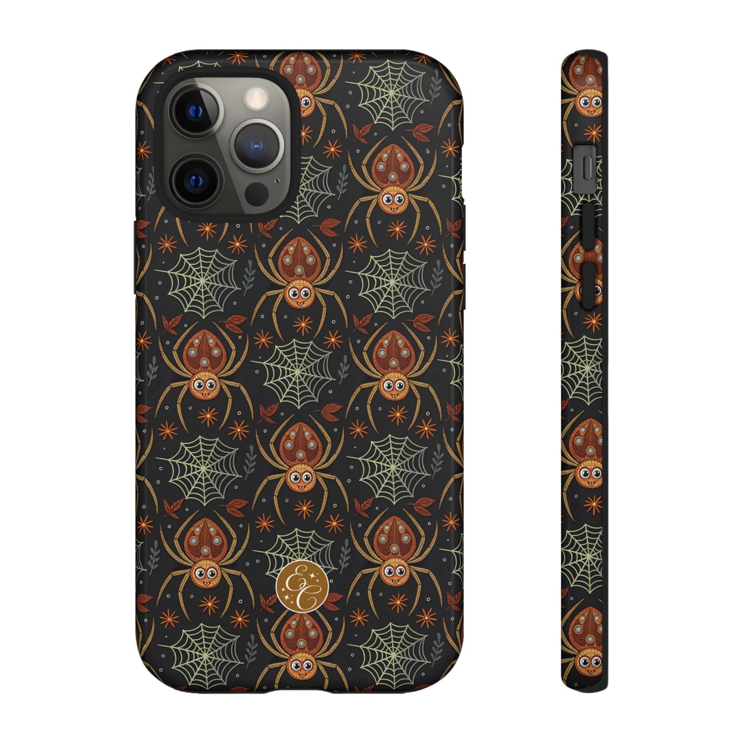 Boho Halloween Spider Pattern Tough Phone Case
