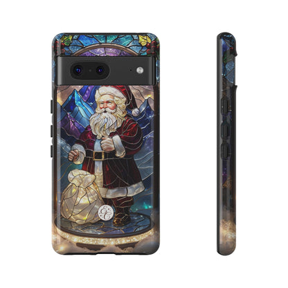 Santa Claus Stained Glass Tough Phone Case