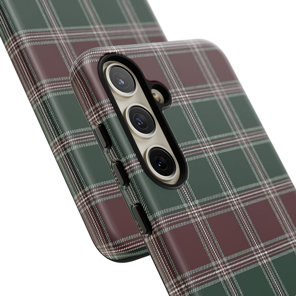 Green & Burgundy Plaid Christmas Phone Case