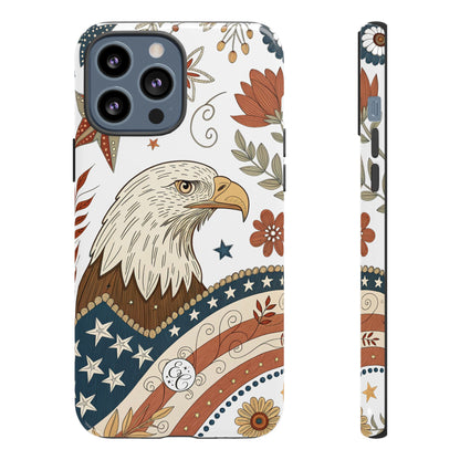 Boho Patriotic Eagle Tough Phone Case