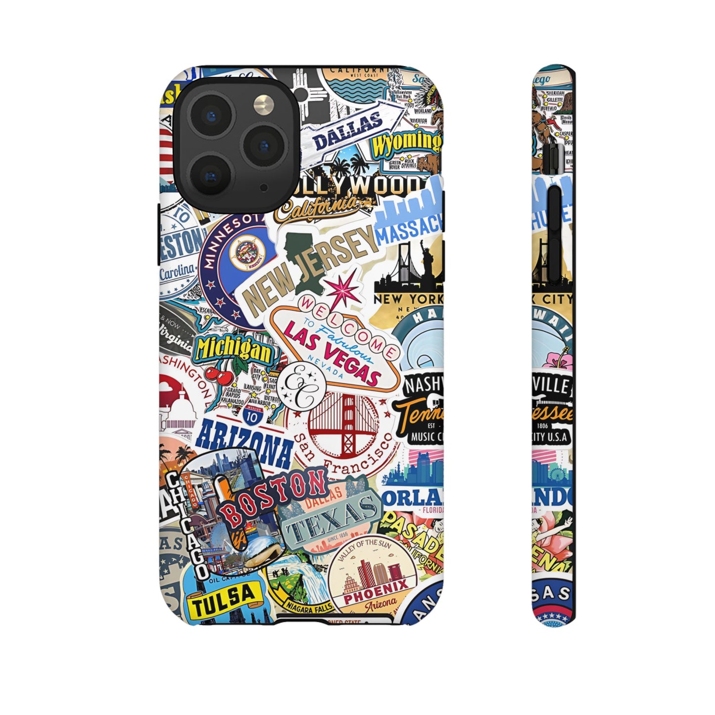 USA Travel Stickers Tough Phone Case