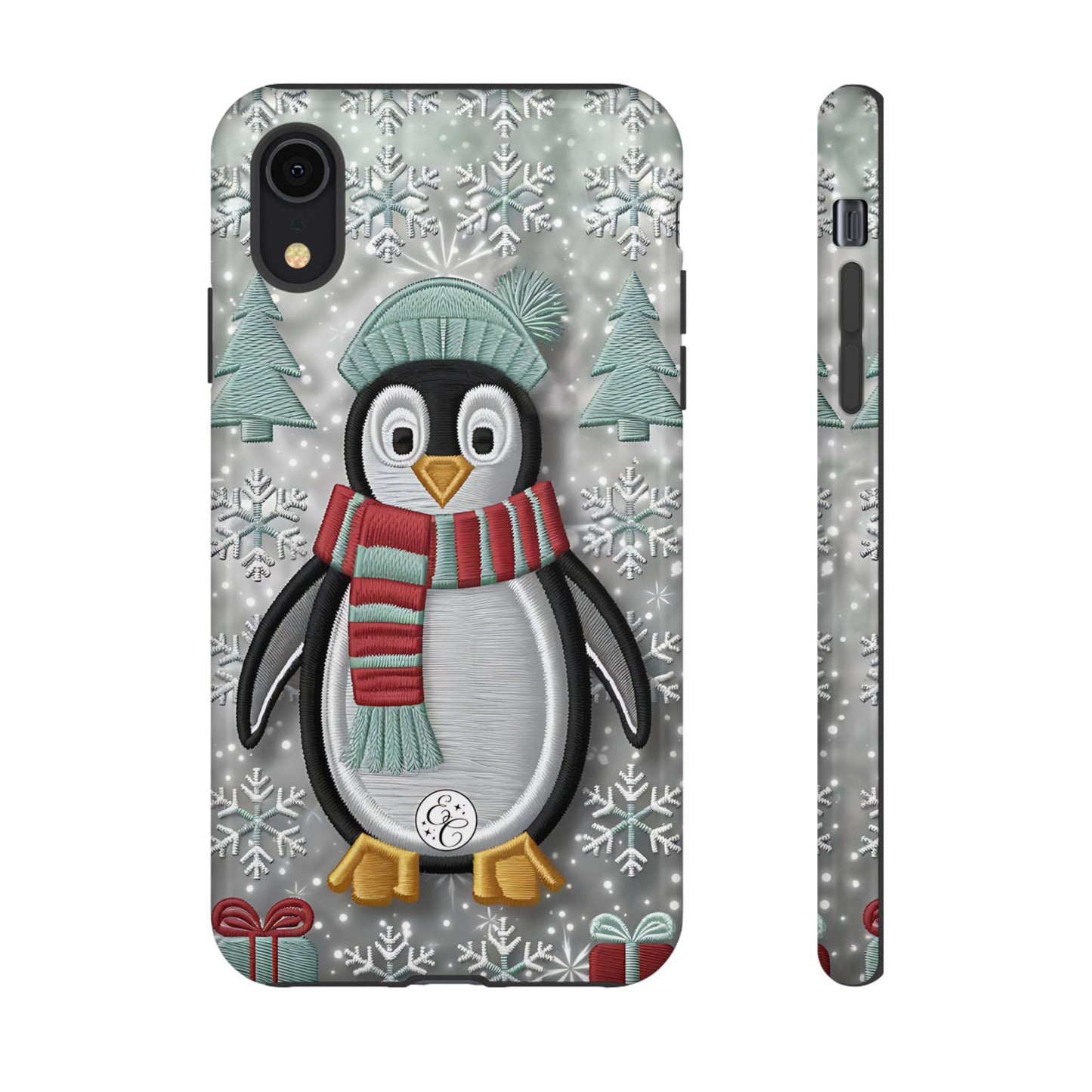 Cute Christmas Penguin Tough Phone Case