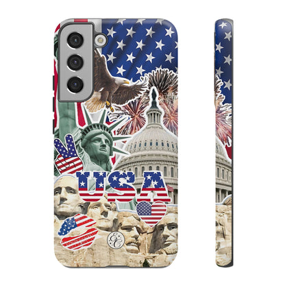 Patriotic USA Collage Tough Phone Case