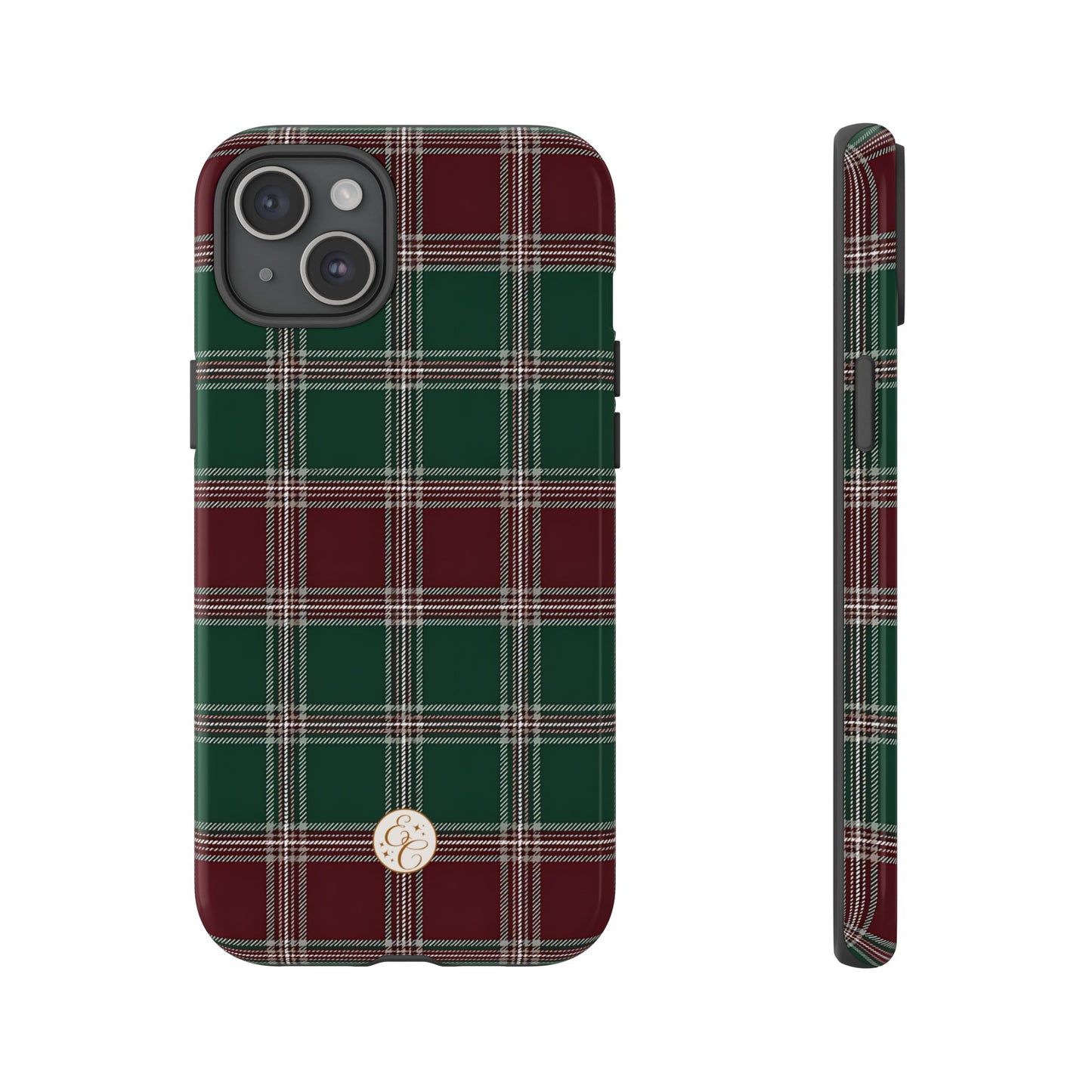 Green & Burgundy Plaid Tough Phone Case