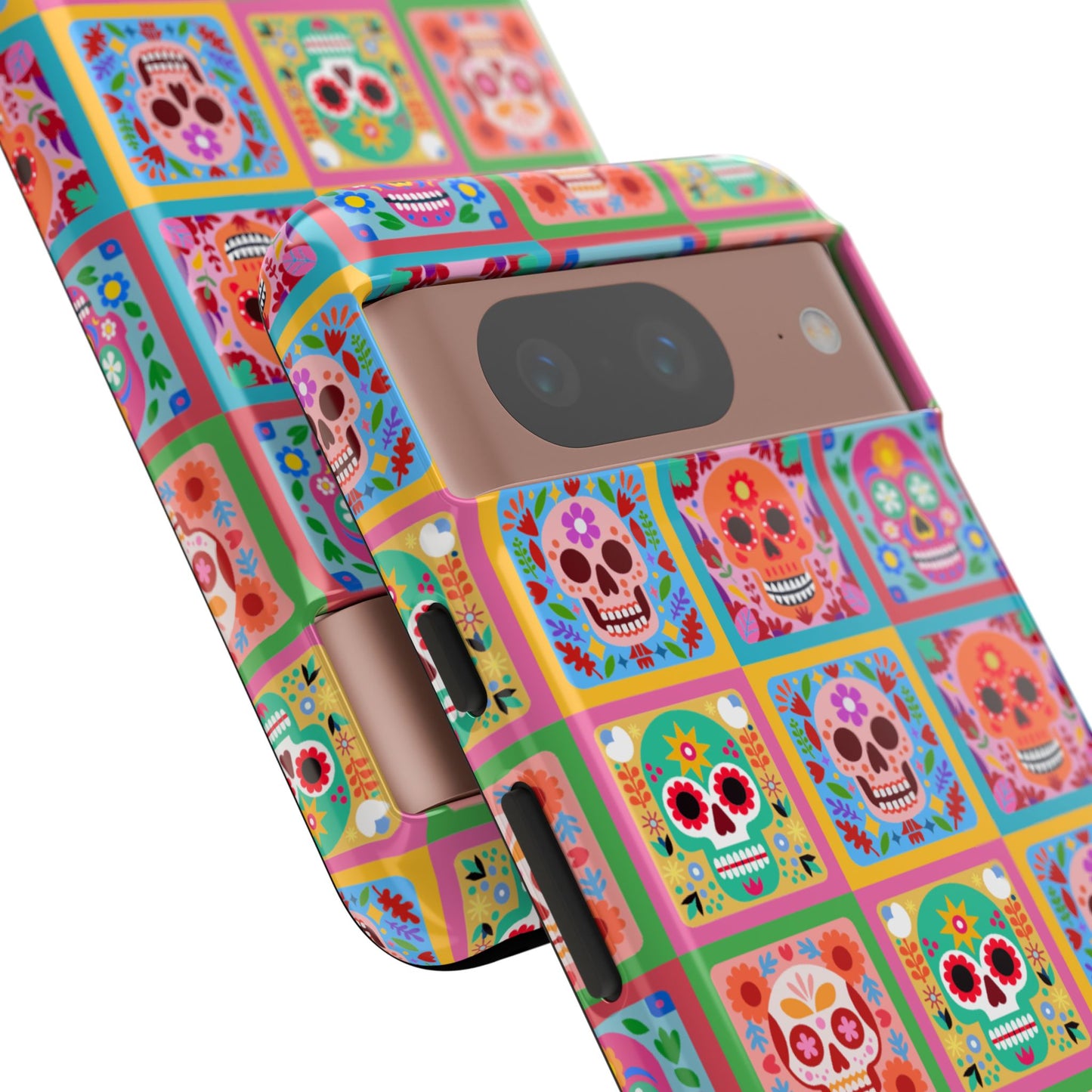 Colorful Sugar Skull Pattern Tough Phone Case