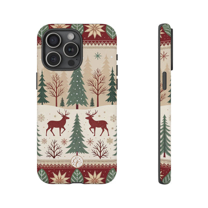 Vintage Christmas Reindeer Tough Phone Case