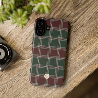 Green & Burgundy Plaid Christmas Phone Case