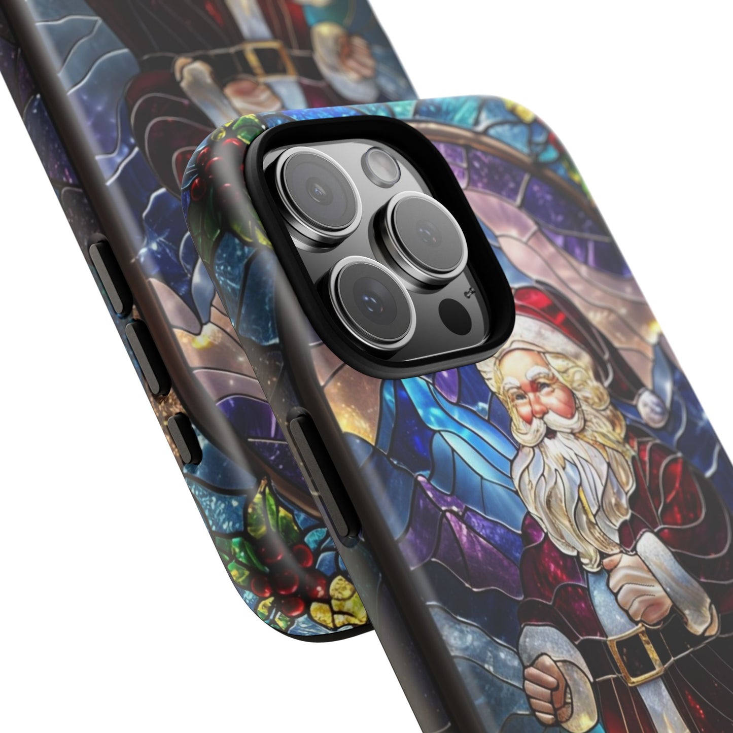 Santa Claus Stained Glass Phone Case