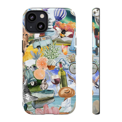 Vintage Travel Collage Tough Phone Case