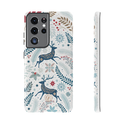 Blue Winter Deer Tough Phone Case