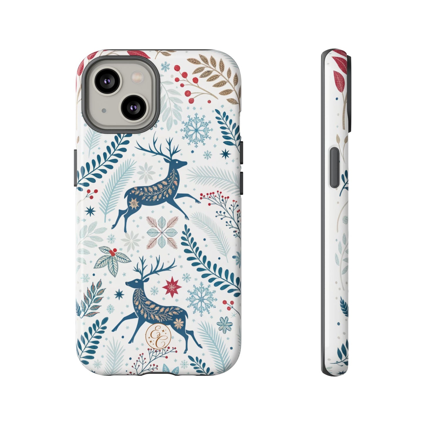 Blue Winter Deer Tough Phone Case