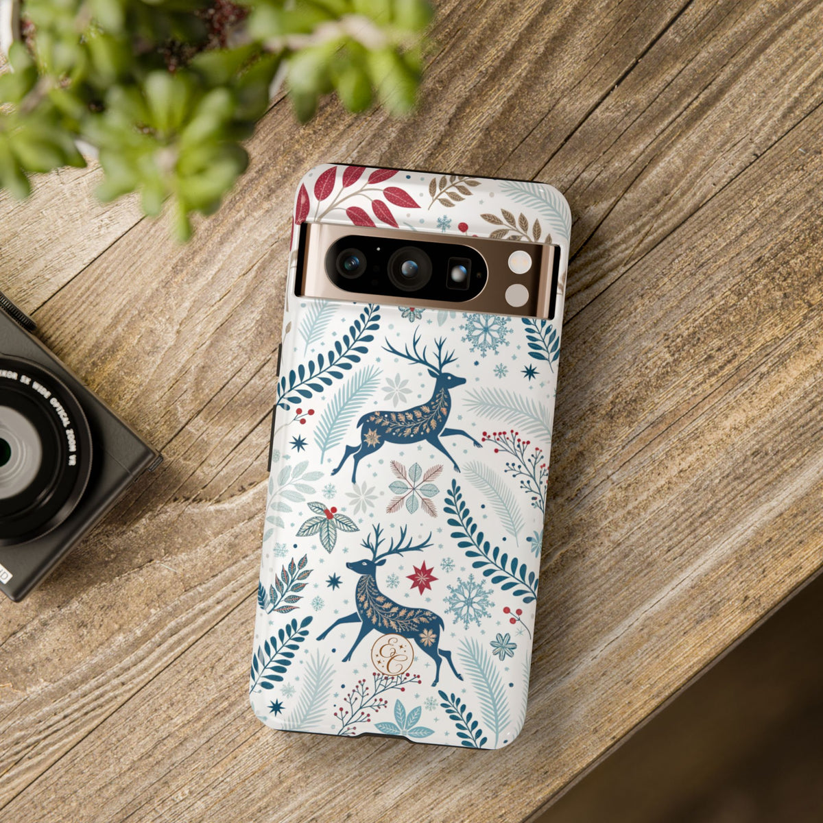Blue Winter Deer Phone Case