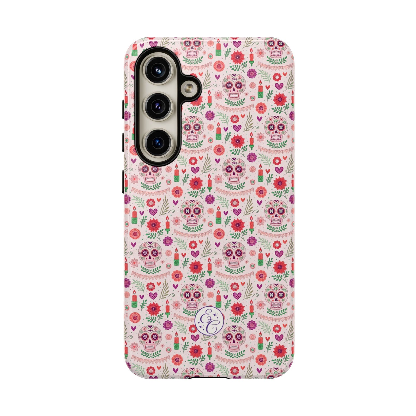 Pink Boho Day of the Dead Tough Phone Case