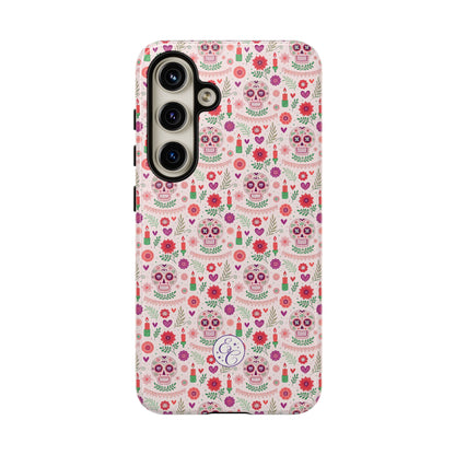 Pink Boho Day of the Dead Tough Phone Case