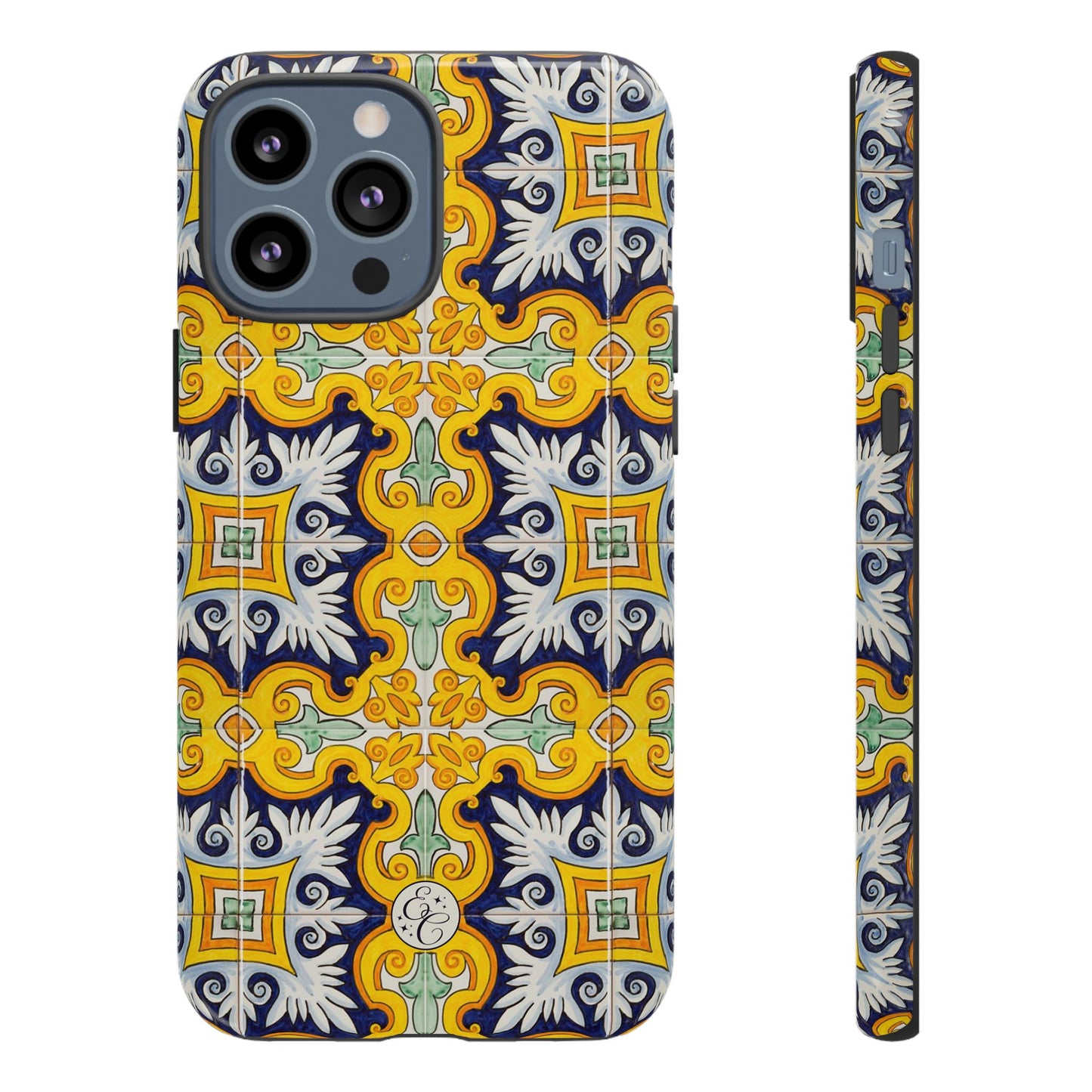 Vintage Floral Tile Tough Phone Case