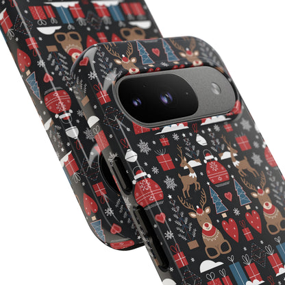 Christmas Holiday Pattern Tough Phone Case