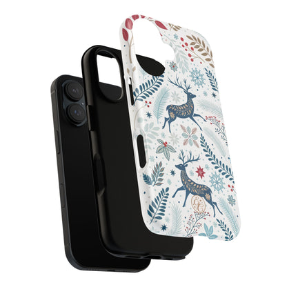 Blue Winter Deer Tough Phone Case