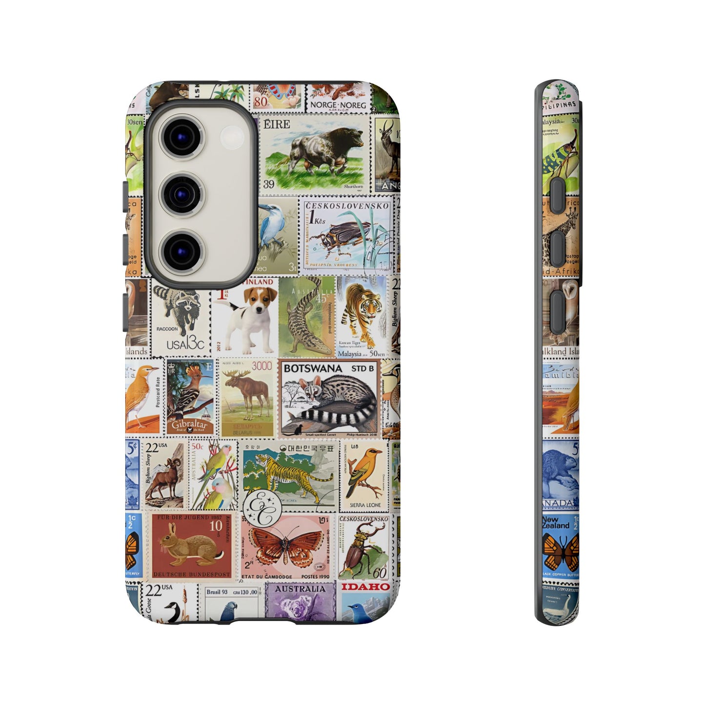 Wildlife Stamp Collage Tough Phone Case