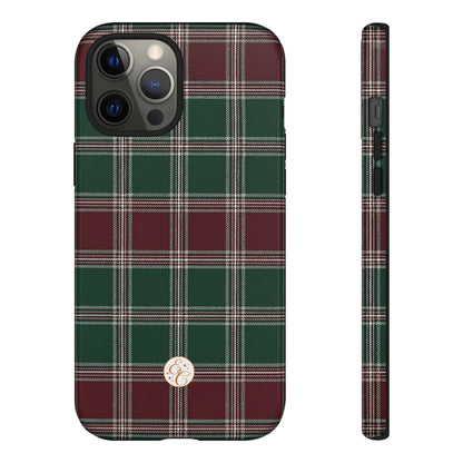 Green & Burgundy Plaid Tough Phone Case