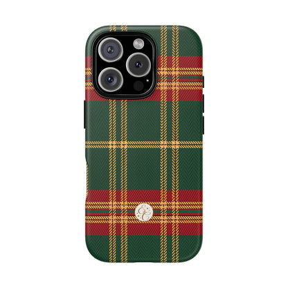 Green Red & Gold Plaid Tough Phone Case