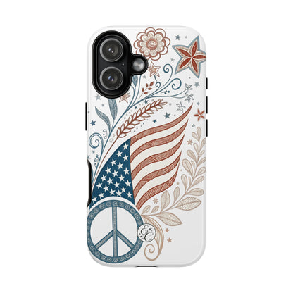 Boho American Flag Tough Phone Case