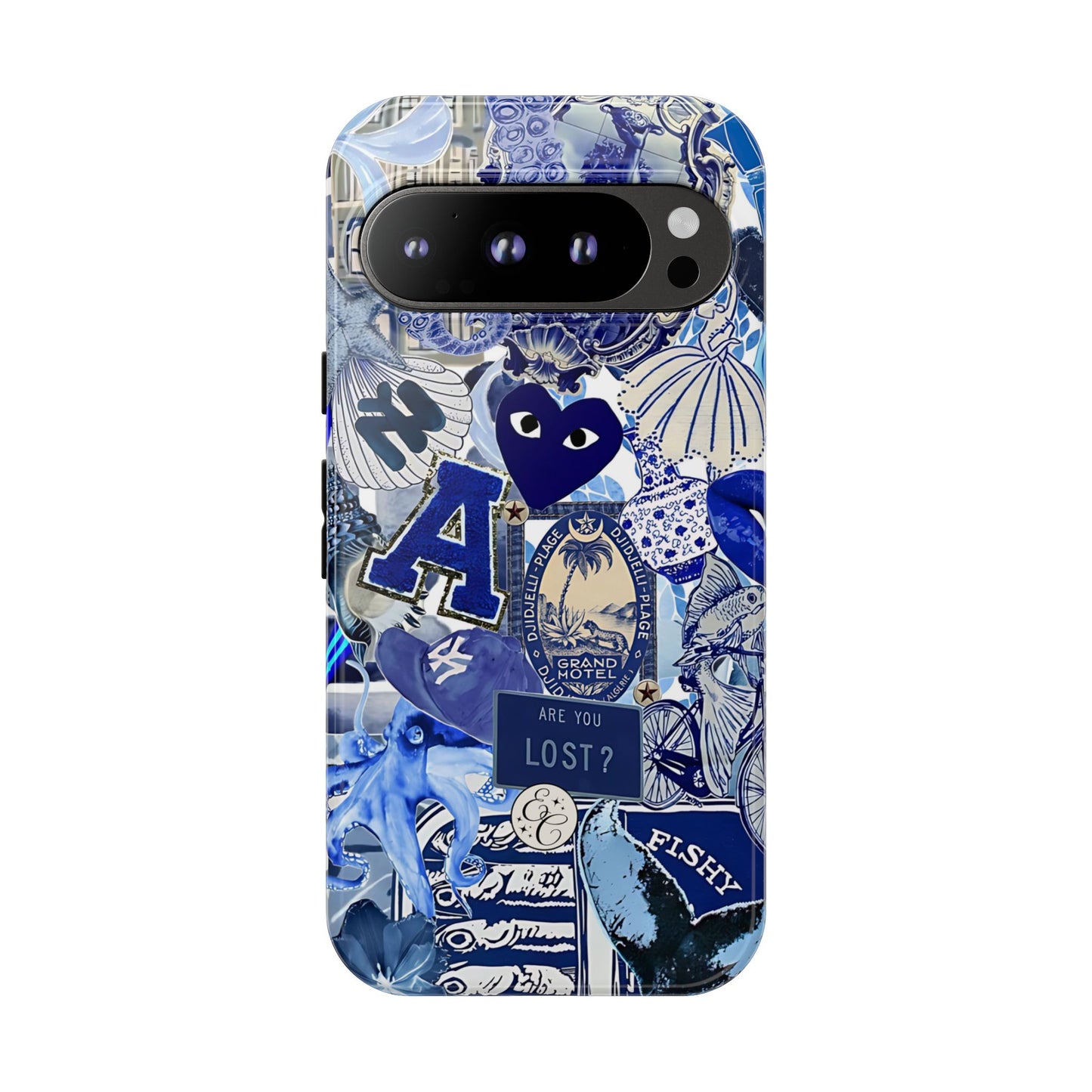 Blue Collage Tough Phone Case