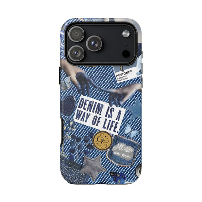 Denim Texture Tough Phone Case