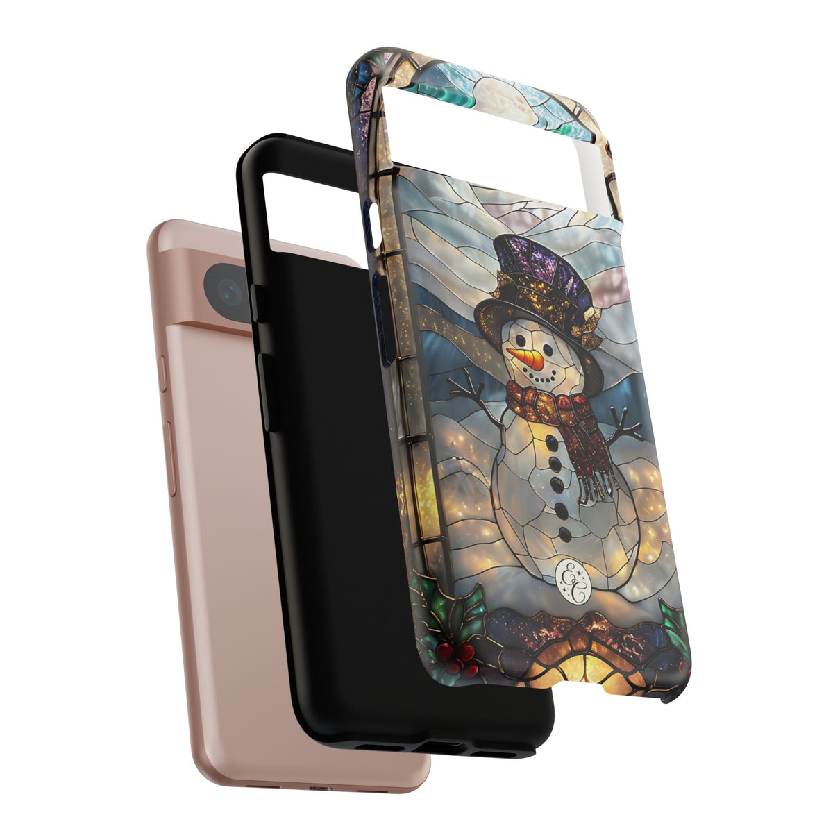Snowman Stained Glass Phone Case
