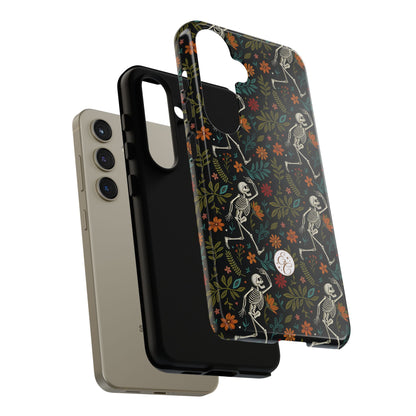Halloween Boho Skeleton Pattern Tough Phone Case