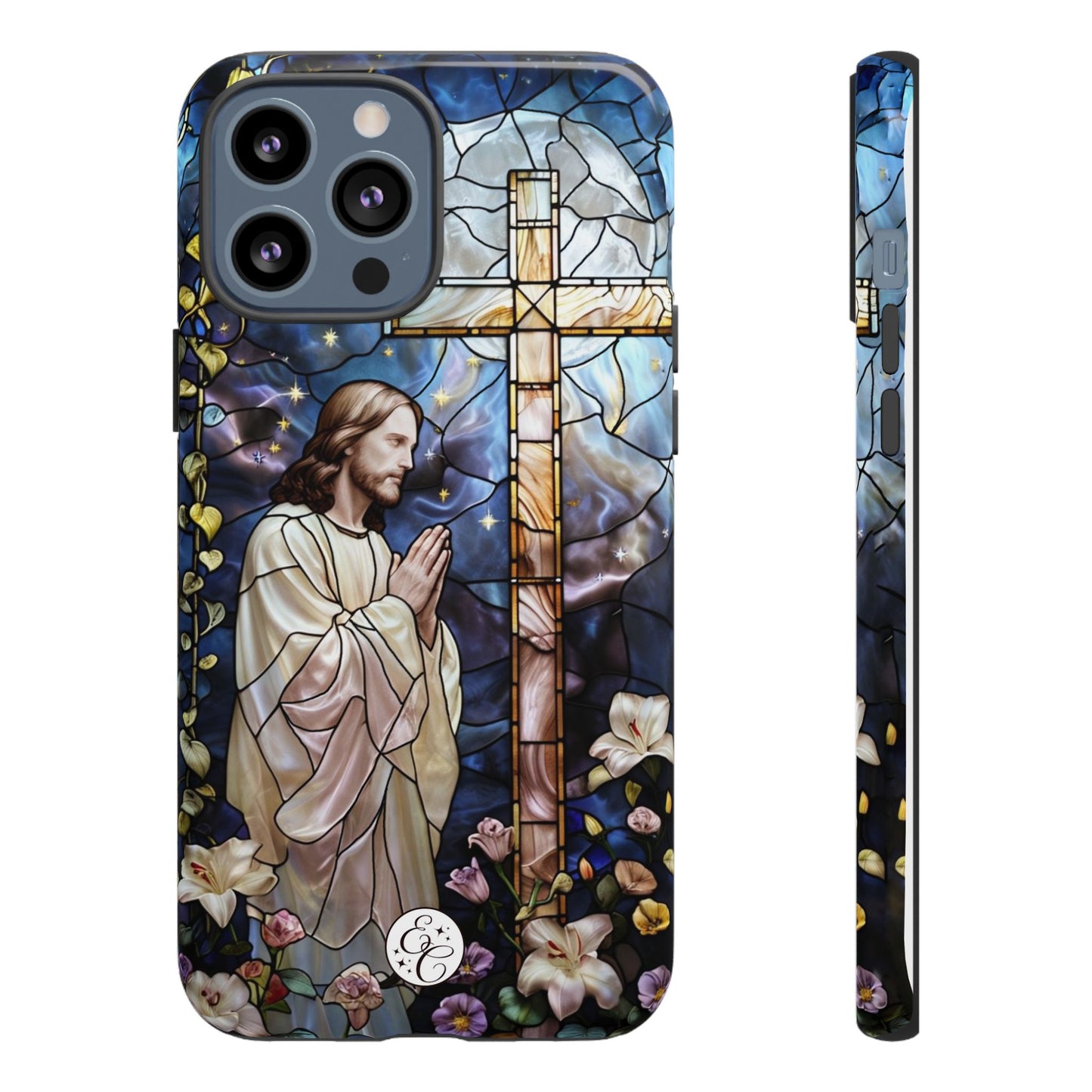 Jesus Praying Stained Glass Tough Phone Case