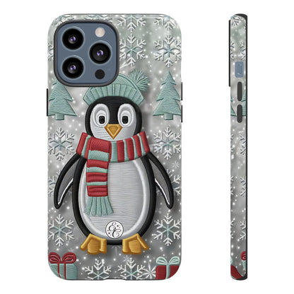 Cute Christmas Penguin Tough Phone Case