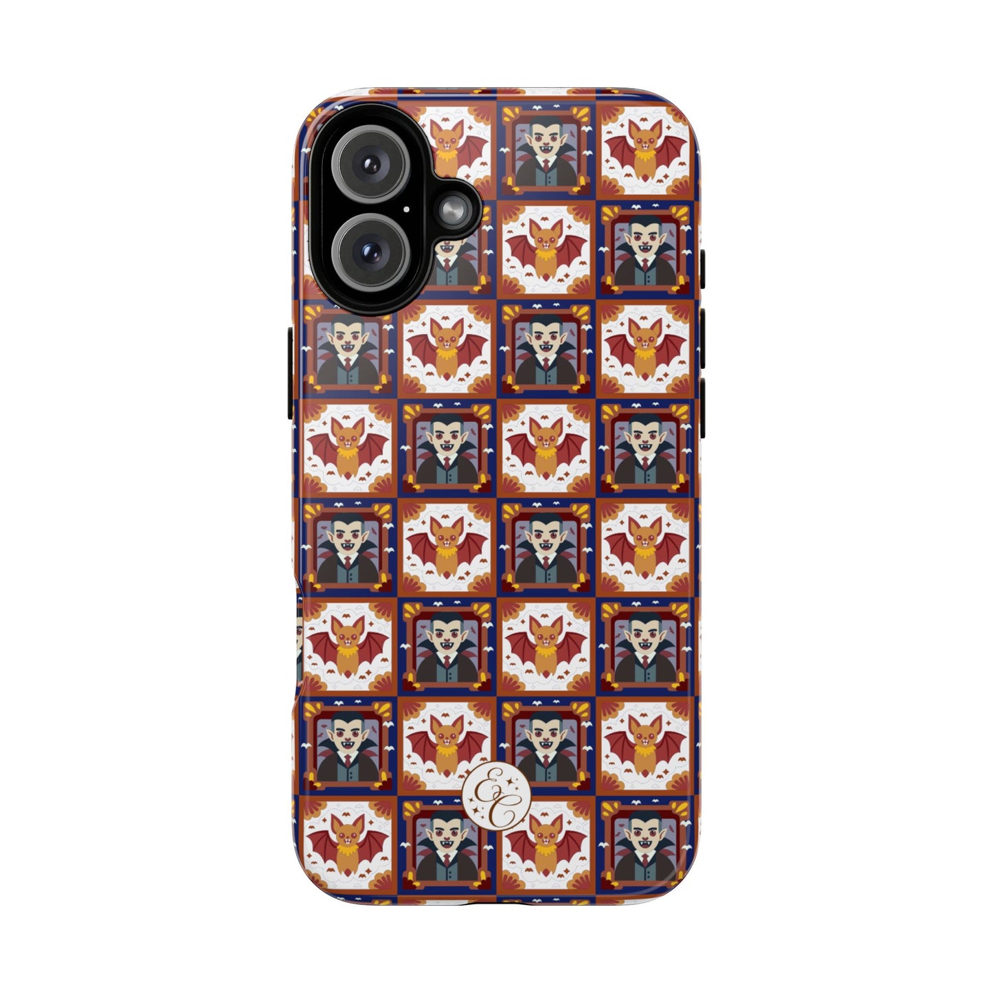Dracula & Bat Pattern Tough Phone Case