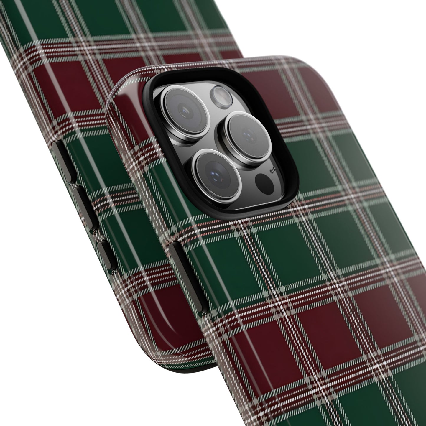 Green & Burgundy Plaid Tough Phone Case