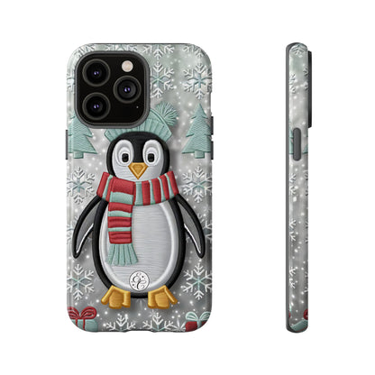 Cute Christmas Penguin Tough Phone Case