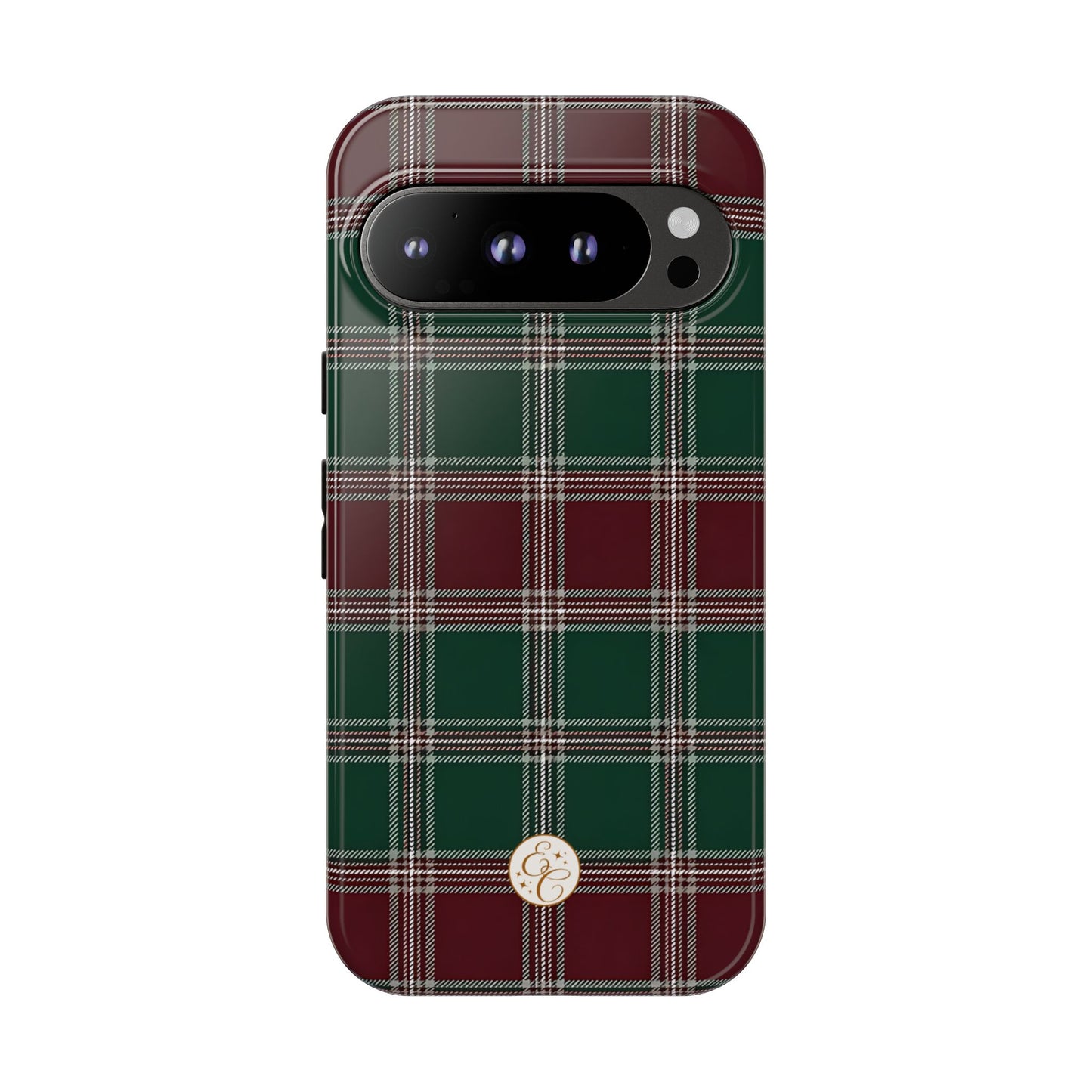 Green & Burgundy Plaid Tough Phone Case