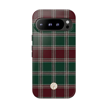 Green & Burgundy Plaid Tough Phone Case