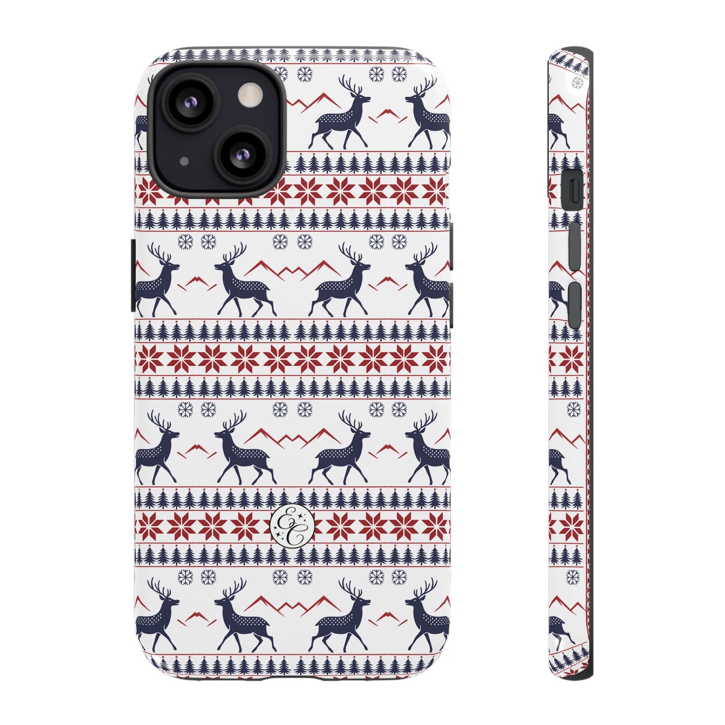 Christmas Reindeer Pattern Tough Phone Case