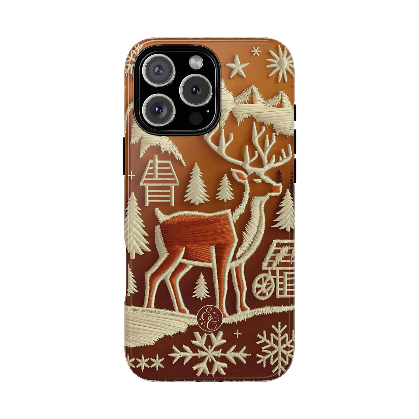 Rustic Reindeer Tough Phone Case