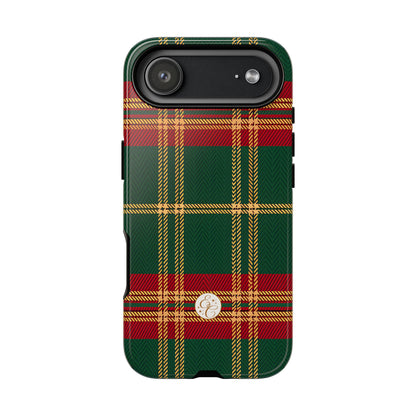 Green Red & Gold Plaid Tough Phone Case