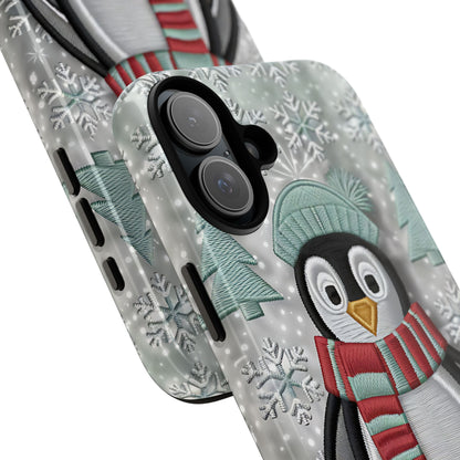 Cute Christmas Penguin Tough Phone Case