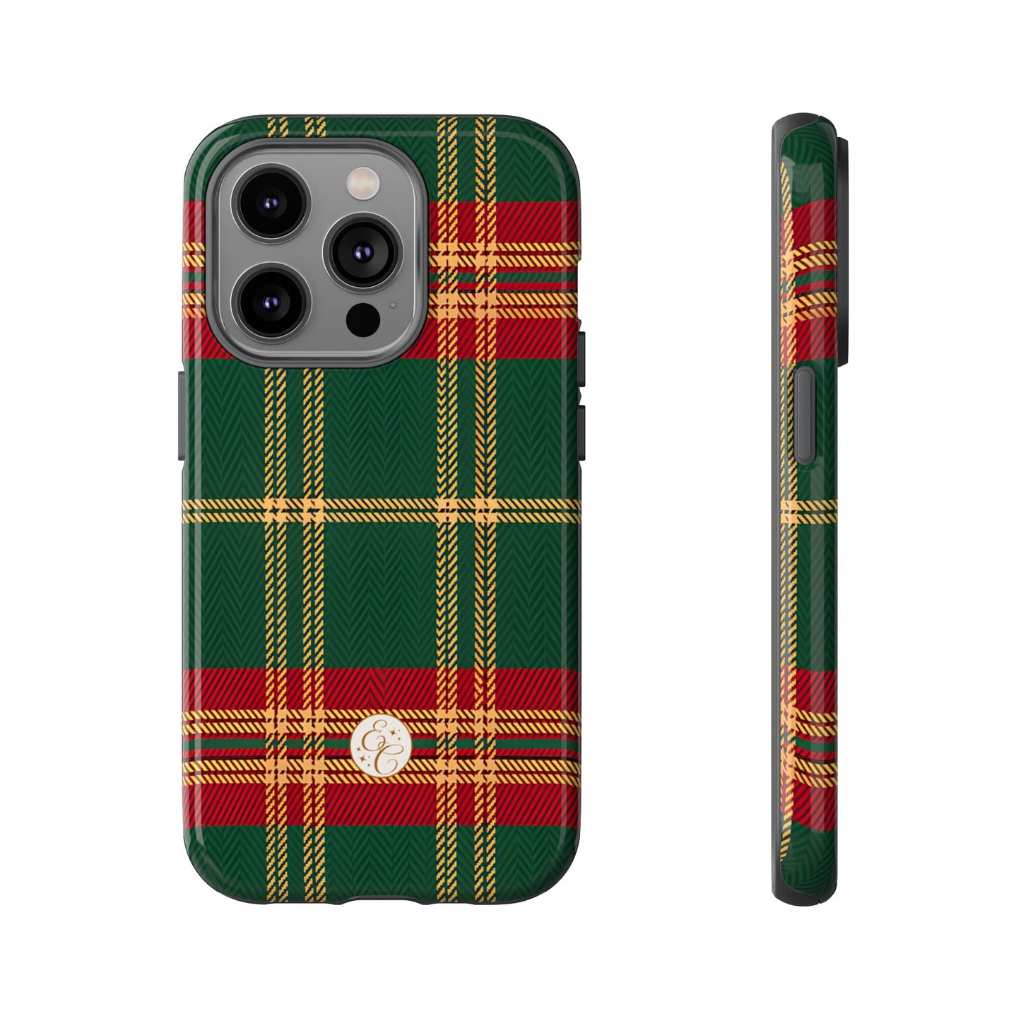 Green Red & Gold Plaid Tough Phone Case