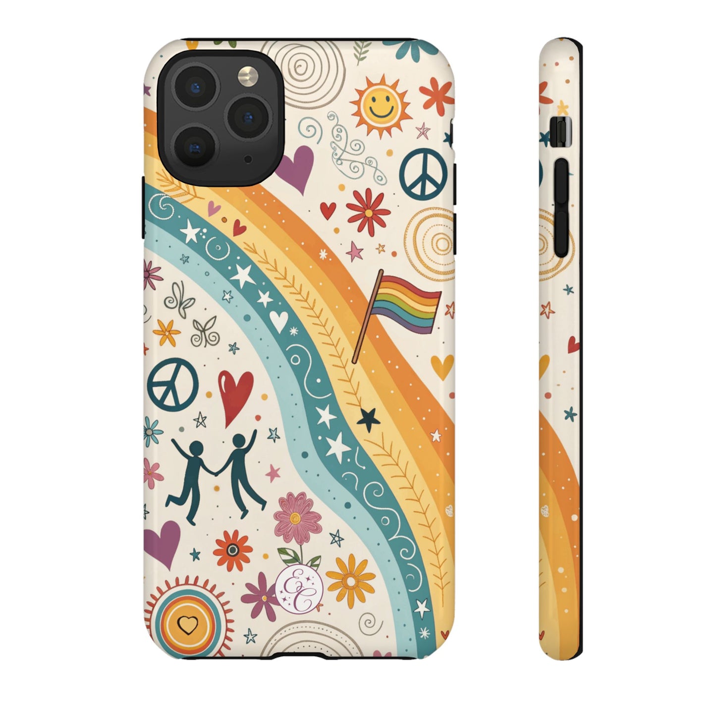 LGTBQ+ Pride Boho Doodle Tough Phone Case
