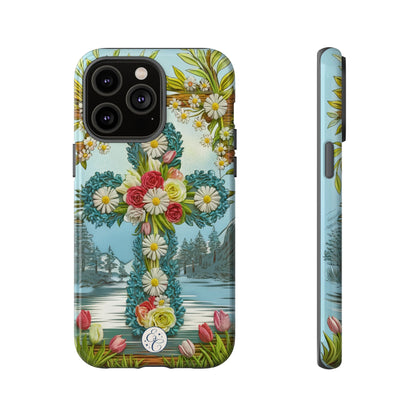 Floral Cross Tough Phone Case