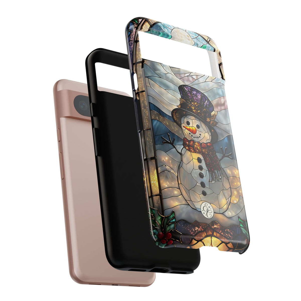 Snowman Stained Glass Phone Case