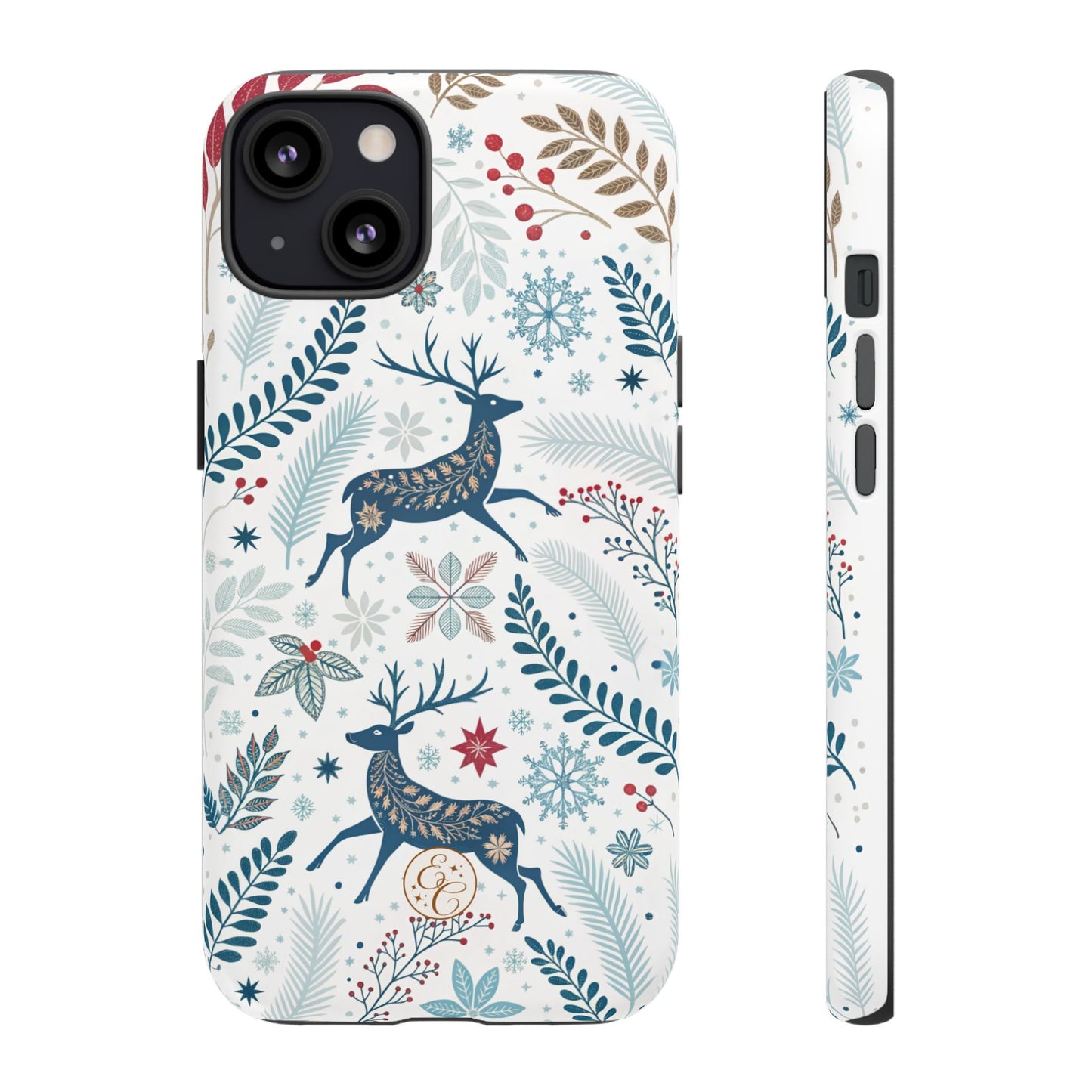 Blue Winter Deer Tough Phone Case