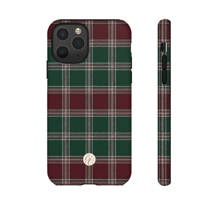 Green & Burgundy Plaid Tough Phone Case