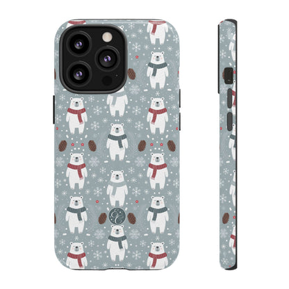 Cute Polar Bear Pattern Tough Phone Case