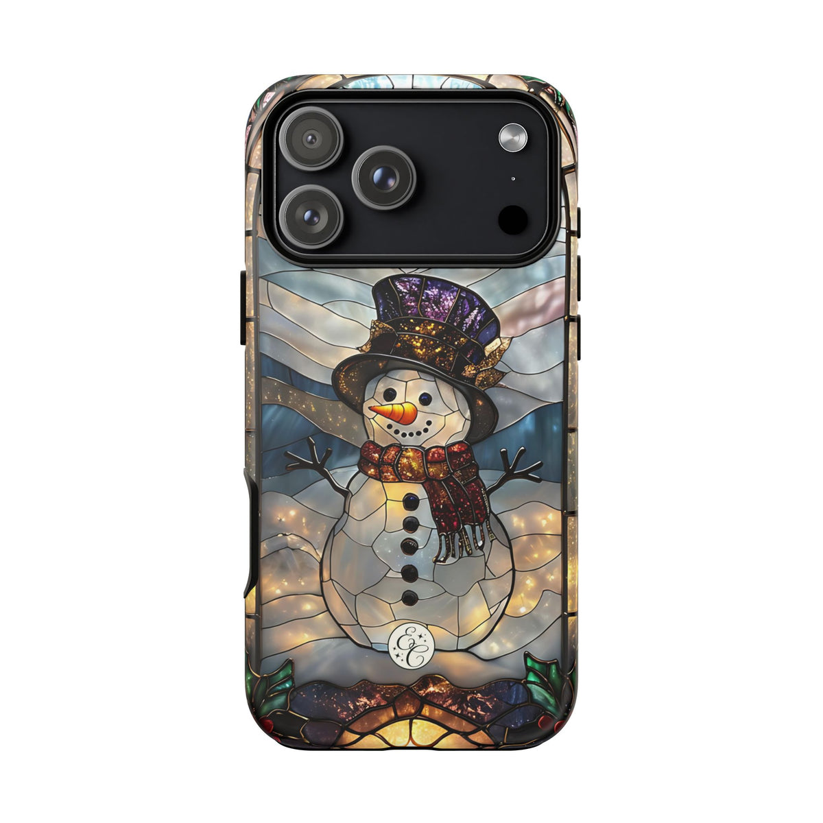 Snowman Stained Glass Phone Case