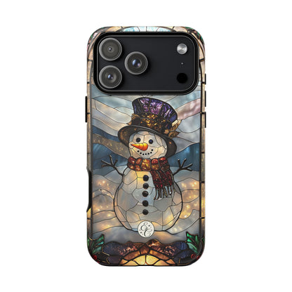 Snowman Stained Glass Phone Case
